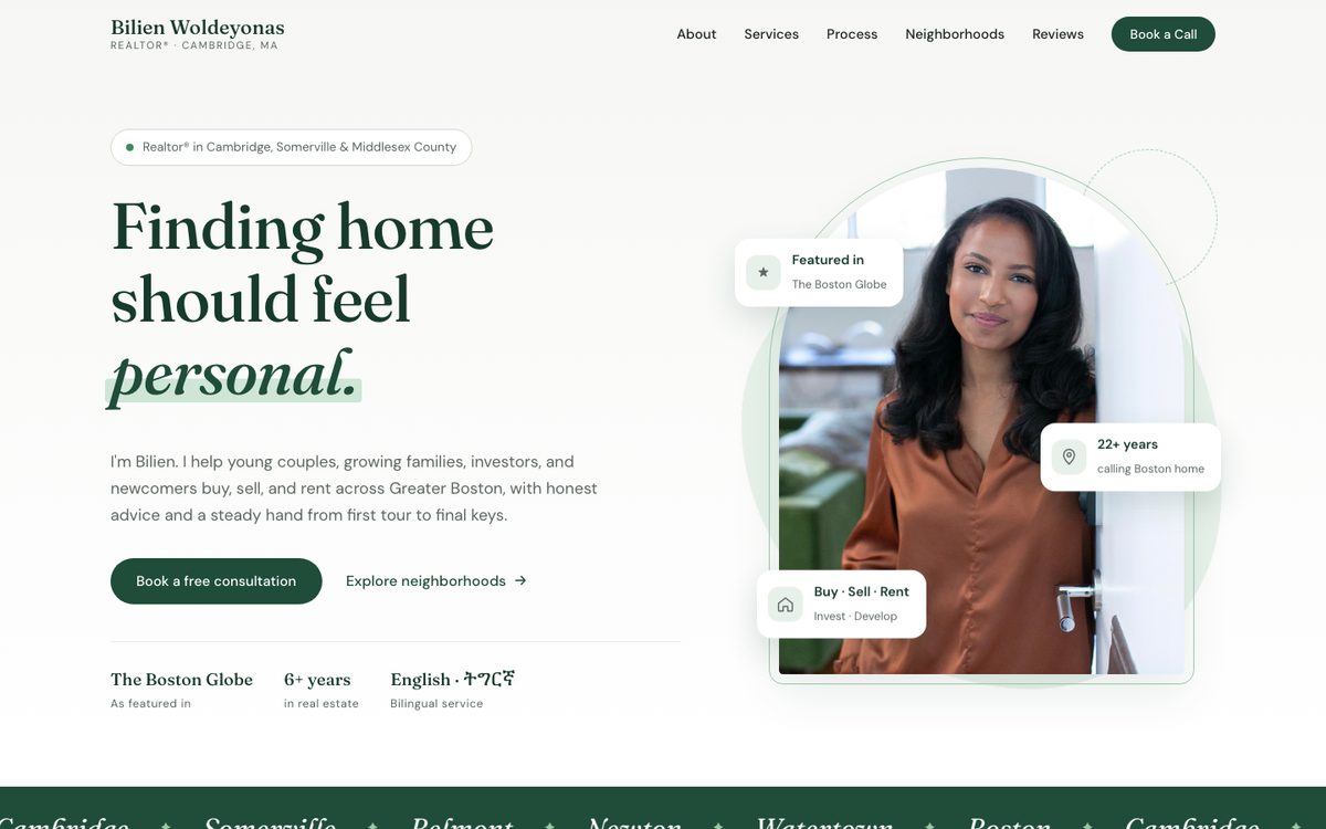 Preview of Option B, the Fresh & Modern design